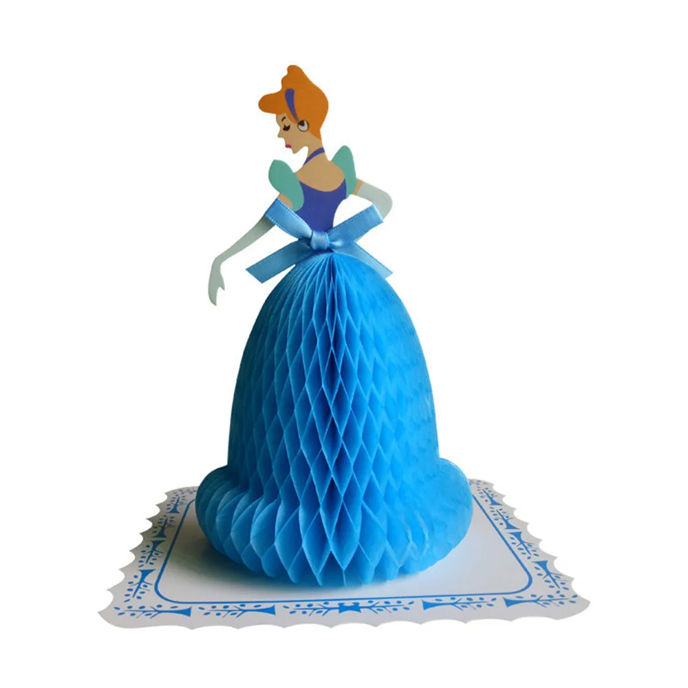 3D всплывающие поздравительные открытки на день рождения с конвертом, открытки для маленьких принцесс