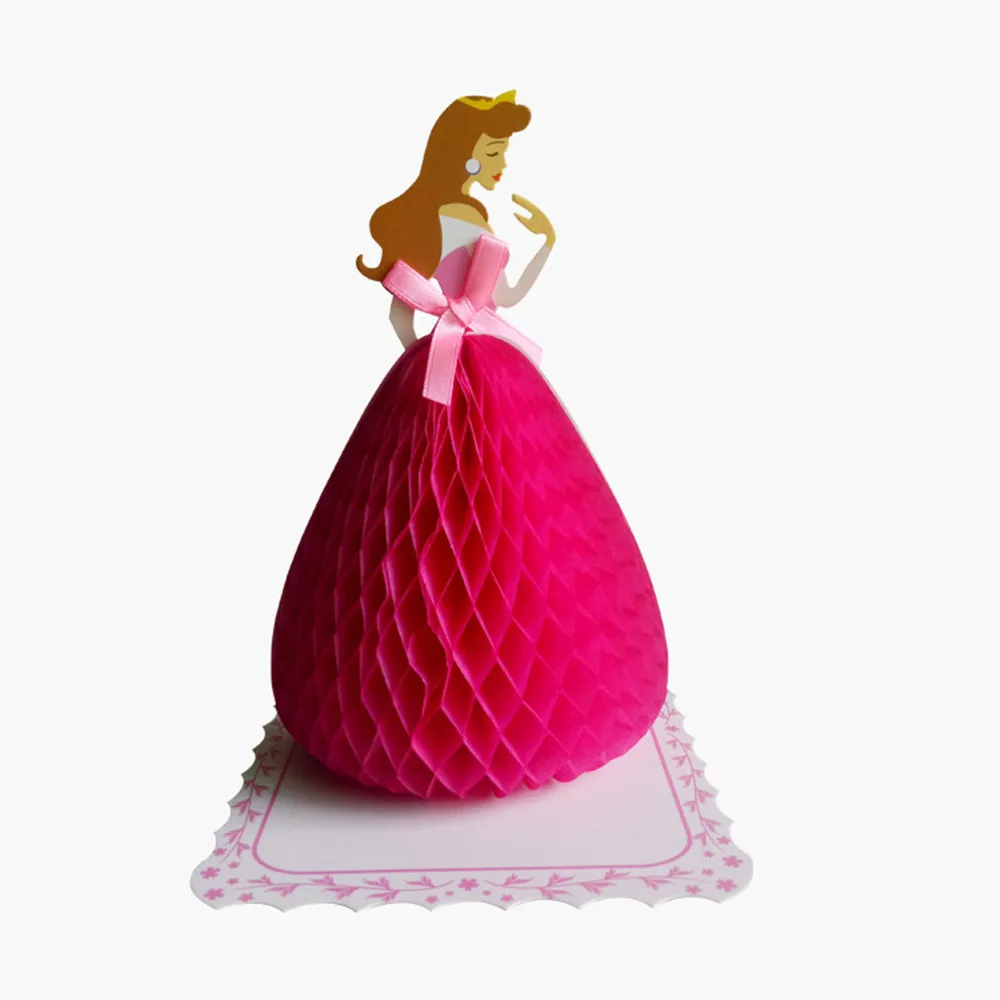 3D всплывающие поздравительные открытки на день рождения с конвертом, открытки для маленьких принцесс