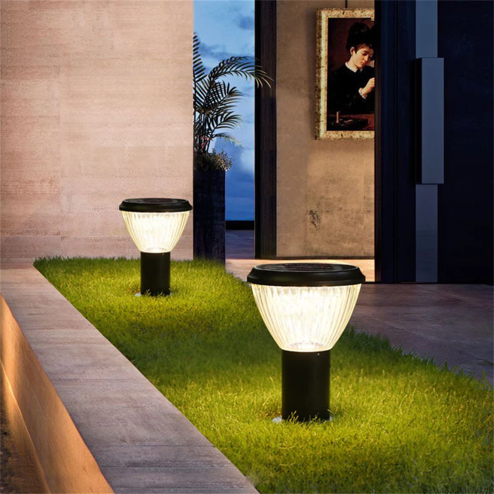Современные уличные солнечные газонные светильники SOURA LED Водонепроницаемый садовый светильник для внутреннего дворика для дома на крыльце виллы