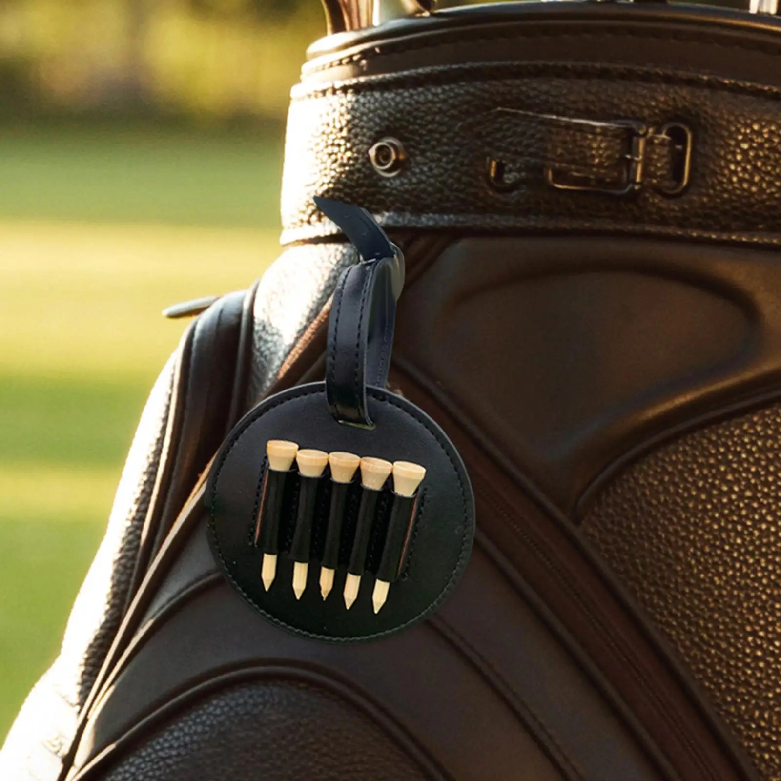 Портативный держатель для футболок для гольфа, водонепроницаемый подвесной чехол из искусственной кожи для хранения, практичный держатель для футболки для гольфа, сумка для спортивных аксессуаров для гольфа