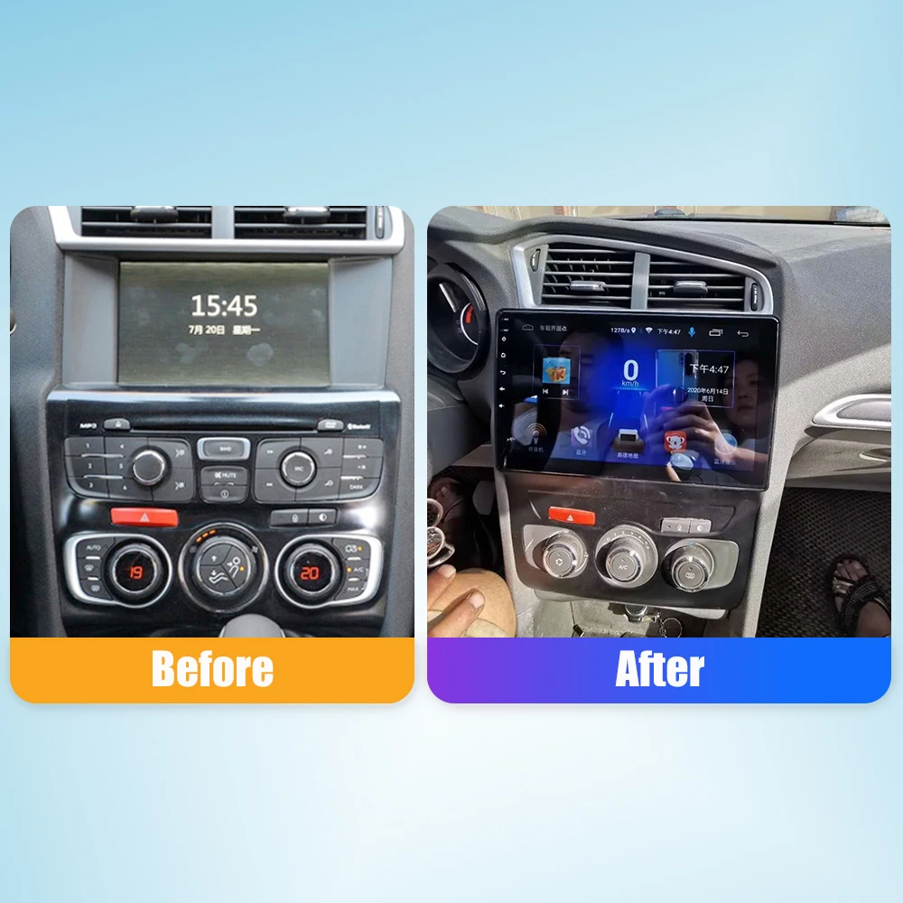 10,33 Дюймовый Автомобильный Радиоприемник Для Citroen C4L 2010-2018 2Din Android Восьмиядерный Автомобильный Стерео DVD GPS Навигационный Плеер QLED Экран Carplay