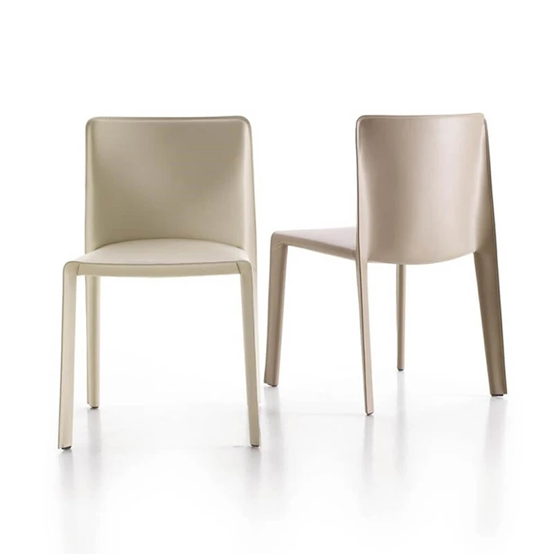 Кресла для отдыха в итальянском стиле Эргономичные Современные стулья с кожаной спинкой Удобные кухонные шезлонги Salle Manger Мебель для дома