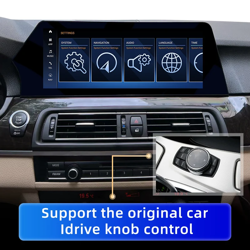 12,3-Дюймовый Автомобильный Стерео Радио GPS Навигация для BMW 5 Серии F10 F11 F07 NBT CIC Android Auto CarPlay Bluetooth WiFi Зеркальная Ссылка