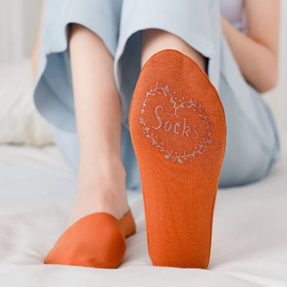Женский шелк льда чистого цвета, короткие носки, тонкие носки, лоферы с глубоким вырезом, невидимые носки-лодочки W013