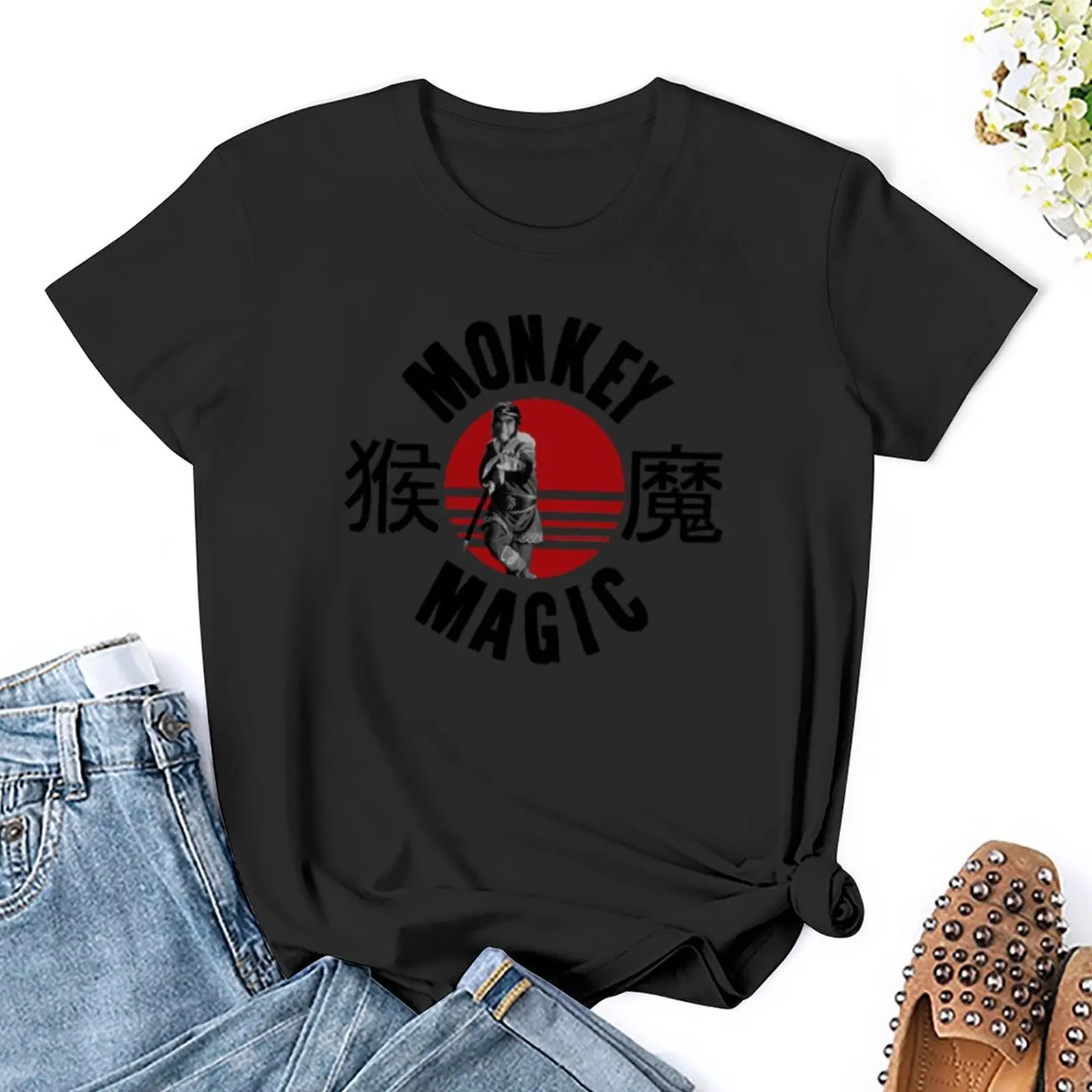 Футболки Monkey Magic, футболки с графическими принтами, футболки для женщин