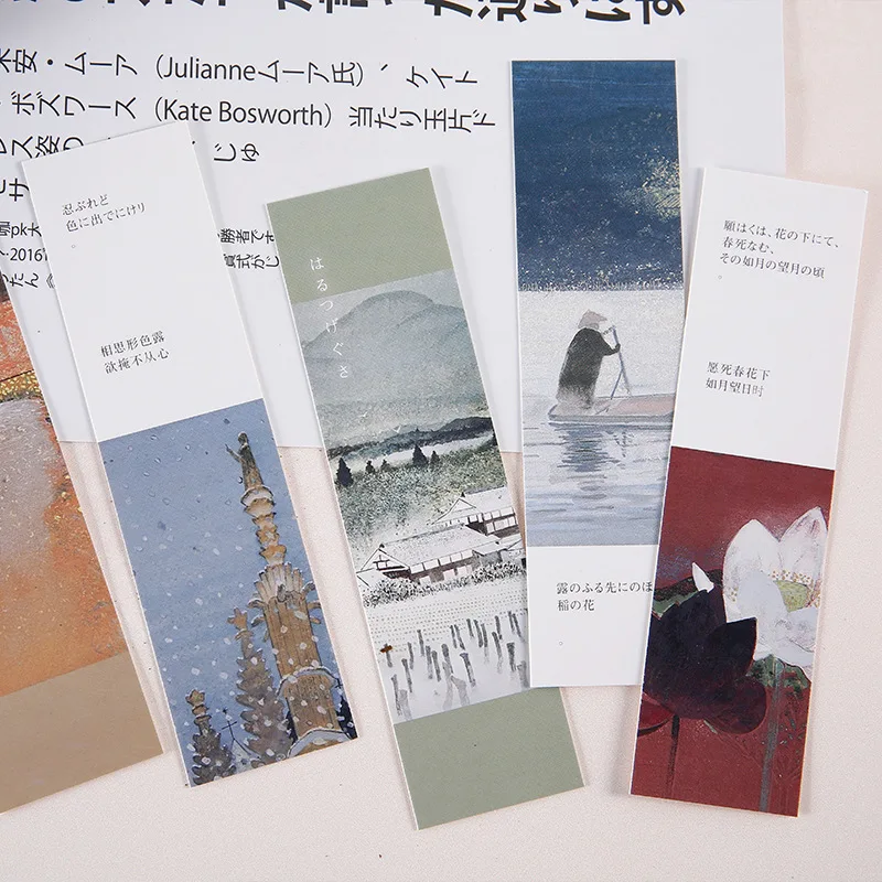 30 шт./компл. Бумажная закладка серии Retro Rock Color В японском стиле для рисования, закладки, маркеры для страниц, подарочные канцелярские принадлежности